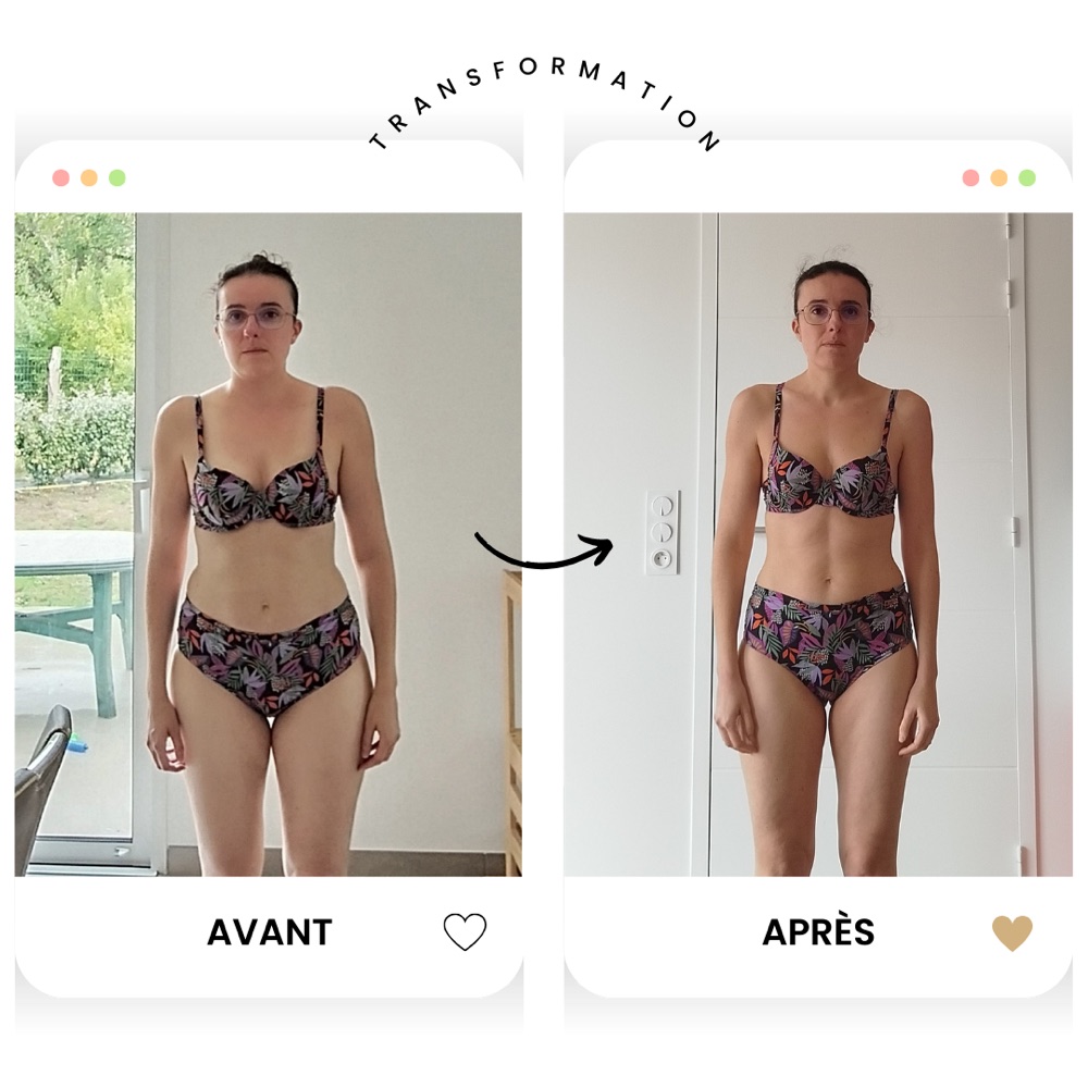 Avant / après Carole, de dos