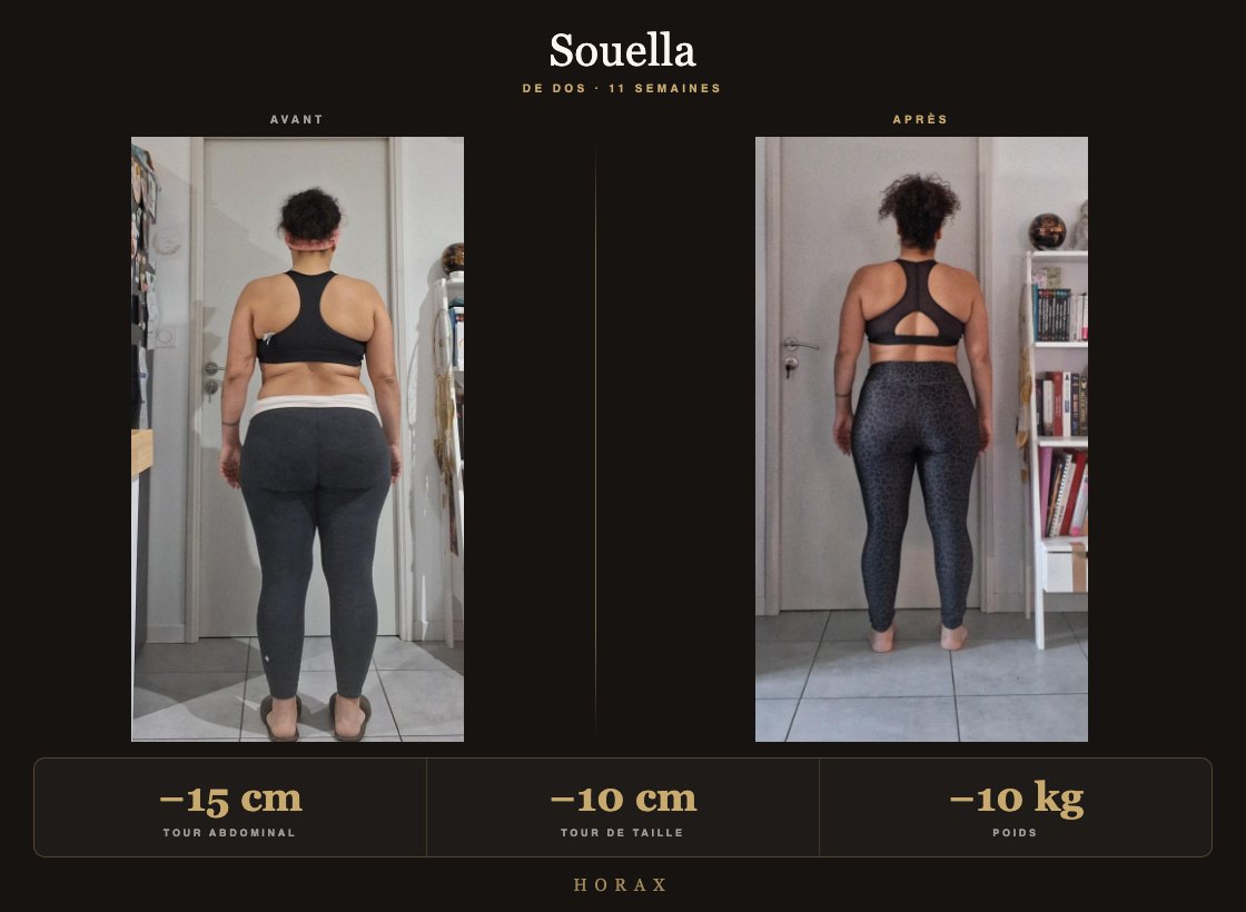Transformation Souella, moins 10 kg en 11 semaines