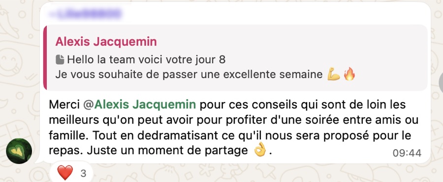 Message WhatsApp cliente