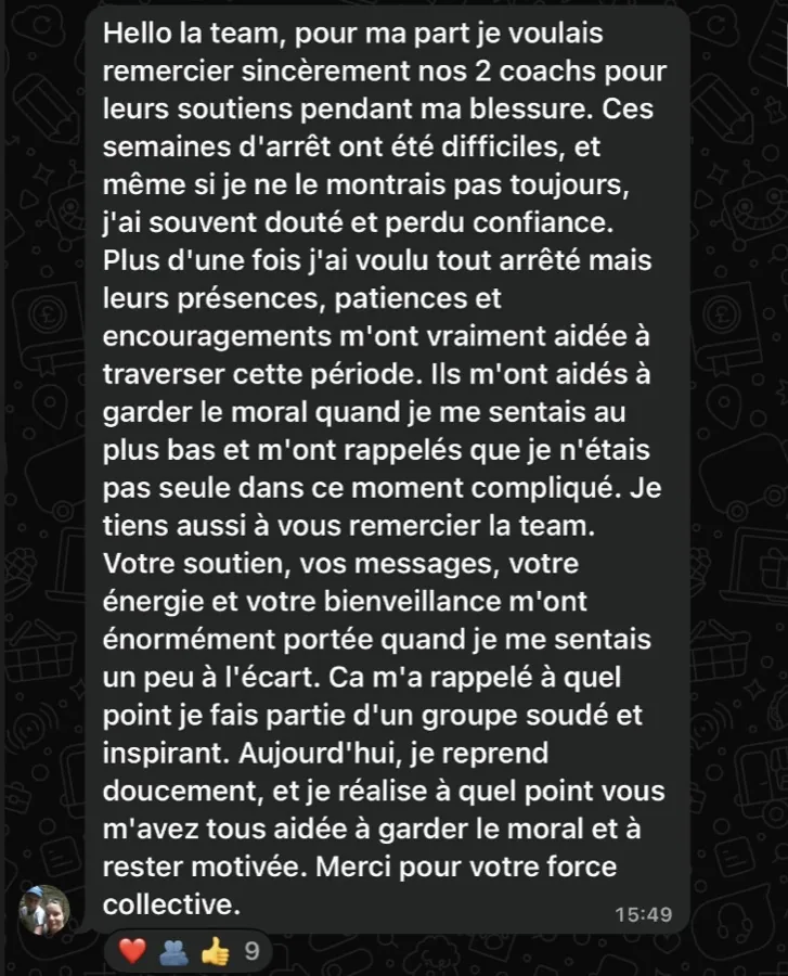 Message WhatsApp cliente