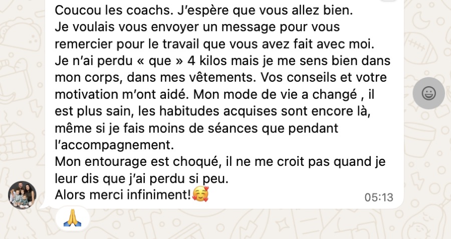 Message WhatsApp cliente
