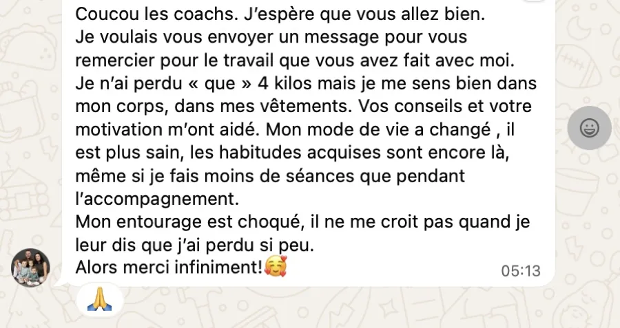 Message WhatsApp cliente